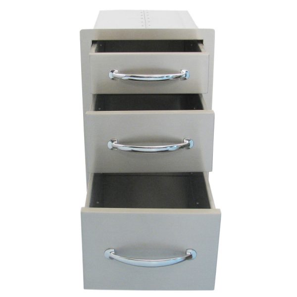 Bonfire Outdoor Kitchen Drawers Stainless Steel Built-in Triple Drawers